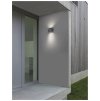 50780 5 venkovni nastenne svitidlo como tmave sedy hlinik skleneny difuzor led 2x3w 3000k 2x34st ip54