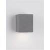 50951 2 venkovni nastenne svitidlo emile sedy beton skleneny difuzor led 5w 3000k ip65 svetlo dolu