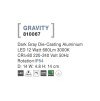 51407 2 venkovni nastenne svitidlo gravity tmave sedy hlinik akrylovy difuzor led 12w 3000k rotacni ip54