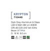 51641 2 venkovni nastenne svitidlo krypton tmave sede led 6w 3000k 31st ip54