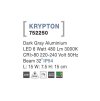 51659 1 venkovni nastenne svitidlo krypton tmave sede led 6w 3000k 32st ip54