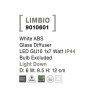 Vonkajšie nástenné svietidlo LIMBIO, GU10 1x7W IP44 svetlo dole (Farba Biela)