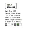 51830 5 venkovni nastenne svitidlo max tmave sede led 12w 3000k 120st ip65
