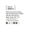 51845 6 venkovni nastenne svitidlo mile bila hlinik a sklo led 2x5w 3000k 102st ip54