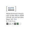 Vonkajšie nástenné svietidlo SUITE, 15cm, LED 10W 3000K 140st. IP54 (Farba Sivá)