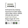 52796 8 venkovni nastenne svitidlo veiro led 6w 3000k ip65 40st