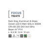 51089 2 venkovni reflektor focus tmave sedy hlinik a sklo osram led 6w 3000k 44st ip54