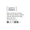 52001 1 venkovni reflektor north cerny hlinik a sklo led 30w 3000k 38st ip65