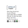 50315 2 venkovni sloupkove svitidlo apollo tmave sedy hlinik akrylovy difuzor led 5w 3000k ip54