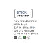 52706 2 venkovni sloupkove svitidlo stick e27 1x12w ip54