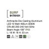 52715 4 venkovni sloupkove svitidlo surf 23cm led 8w 3000k 108st ip65