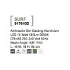 52718 5 venkovni sloupkove svitidlo surf 80cm led 3000k 108st ip65