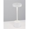 Vonkajšia stolná lampa FUMO, LED 2W 3000K 163st. IP54 vypínač na tele / USB kábel (Farba Biela)
