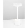 Vonkajšia stolná lampa FUMO, LED 2W 3000K 163st. IP54 vypínač na tele / USB kábel (Farba Biela)