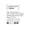 Vonkajšie zapustené svietidlo do steny KRYPTON, LED 2W 3000K 17st. IP54 (Farba Biela)
