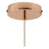 Závesná lampa s textilným káblom, tienidlom Swing a kovovými detailmi (Farba Mosadz-Rc04)