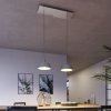 Závesná lampa s 2 svetlami, s obdĺžnikovým XXL baldachýnom Rose-one, textilným káblom a keramickými tienidlami (Farba Matný biely dibond)