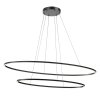 Závesné LED oválne svietidlo LEO, 2 ovály, ø95cm/ø130cm (Farba Bronz)