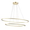 Závesné LED oválne svietidlo LEO, 2 ovály, ø95cm/ø130cm (Farba Bronz)