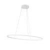 Závesné LED oválne svietidlo LEO, ø95cm (Farba Biela)