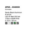 47528 4 zavesne led svitidlo apus cerny hlinik a akryl 45w 3000k stmivatelne