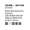 47768 4 zavesne led svitidlo cilion zlaty mosazny hlinik a akryl 48w 2935k stmivatelne