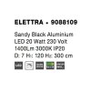 Závesné LED svietidlo ELETTRA, 20W 3000K (Farba Zlatá)