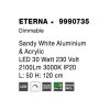 Závesné LED svietidlo ETERNA, 30W 3000K stmievateľné (Farba Biela)
