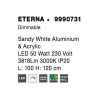 Závesné LED svietidlo ETERNA, 50W 3000K stmievateľné (Farba Biela)