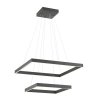 Závěsné LED svítidlo Febe - 2 čtverce, ø60cm/ø40cm (Barva černá, Chromatičnost 4000K)