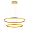 Závěsné LED svítidlo Febe - 2 kruhy, ø80cm/ø60cm (Barva zlatá, Chromatičnost 3000K)