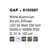 Závesné LED svietidlo GAP, 50W 3000K (Farba Biela)