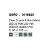 48098 5 zavesne led svitidlo goro ciry kristal a zlaty kov 20w 3000k