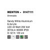 Závesné LED svietidlo MENTON, 43W 3000K stmievateľné (Farba Biela)