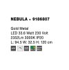 48359 10 zavesne led svitidlo nebula zlaty kov 33 6w 3000k