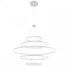 Závesné LED svietidlo ORBIT ø60/ø100/ø150/ø100/ø60 cm, 4000K, 5 kruhov (Farba Biela, stmievanie DALI)