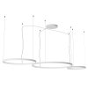 Závesné LED svietidlo ORION ø 500mm + 1000mm + 750mm, 176W (Farba Biela, stmievanie TRIAC)