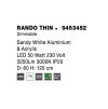Závesné LED svietidlo RANDO THIN, 50W, stmievateľné (Farba Biela, Teplota světla 4000K - denná biela)