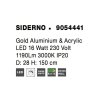 48728 4 zavesne led svitidlo siderno zlaty hlinik a akryl 16w 3000k