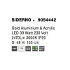 48725 5 zavesne led svitidlo siderno zlaty hlinik a akryl 39w 3000k