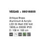 48854 3 zavesne led svitidlo vegas 108cm anticky mosazny hlinik 35w 3000k