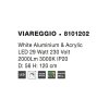 Závesné LED svietidlo VIAREGGIO, 29W 3000K (Farba Chróm)