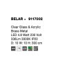 50429 8 zavesne svitidlo belar cire sklo a akryl mosazny kov led 4 8w 3000k