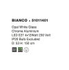 50492 2 zavesne svitidlo bianco opalove bile sklo chromovany hlinik e27 4x12w