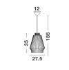 50585 1 zavesne svitidlo bredo cerny hlinik cerny kabel e27 1x12w