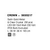 47819 4 zavesne svitidlo crown satenovy zlaty kov a ciry kristal oval 80cm