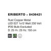50975 2 zavesne svitidlo eriberto rezavy medeny kov e27 1x12w