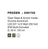 51122 2 zavesne svitidlo frozen cire sklo a akryl uvnitr chromovany hlinik e27 1x12w