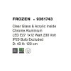 51119 1 zavesne svitidlo frozen cire sklo a akryl uvnitr chromovany hlinik e27 1x12w