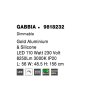 51137 6 zavesne svitidlo gabbia zlaty hlinik a silikon led 110w 3000k stmivatelne